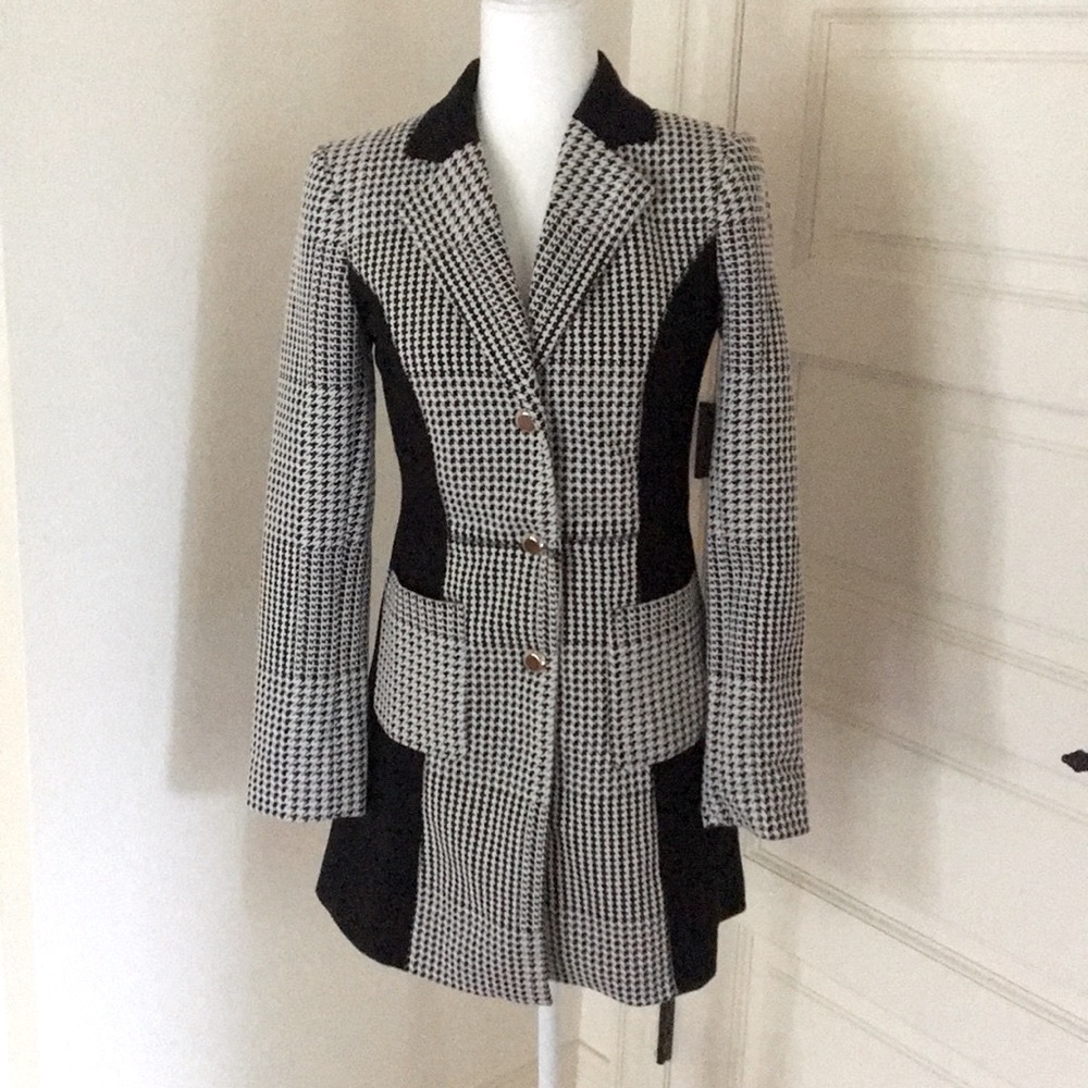DKNY Houndstooth Elongated Jacket (2)